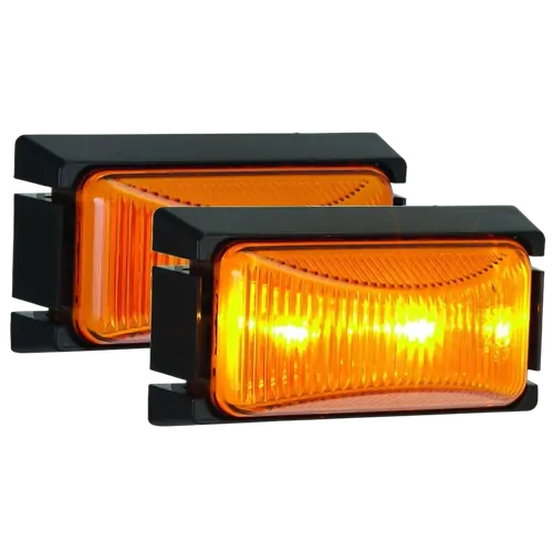 Hulk 4x4 Led Supplmtry Side Marker Lamp Amber 12/24V, Black Base