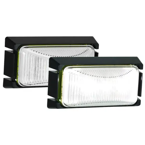 Hulk 4x4 Led Front End Outline Marker Lamp White 12/24V, Black Base