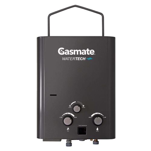 Gasmate Water-Tech 5L Water Heater with Pump & Shower Attachments