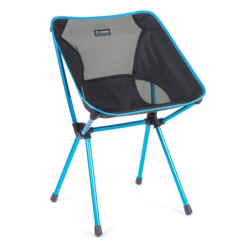 HELINOX Cafe Chair Black with Cyan Blue Frame