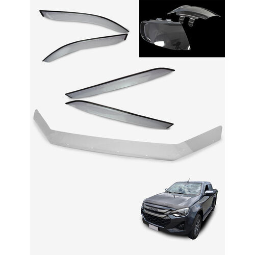 Sunland-Protection Bonnet protector, weathershields and headlight protects to suit - Isuzu D-Max 04/24 -On