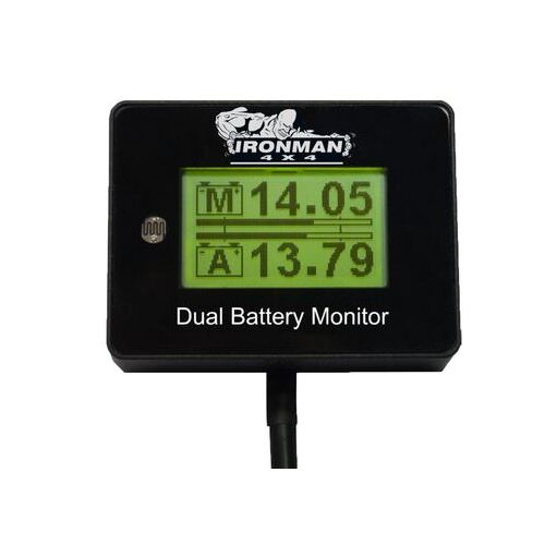 Ironman 4X4 12V Digital Battery Monitor (Suits single and dual battery setups)