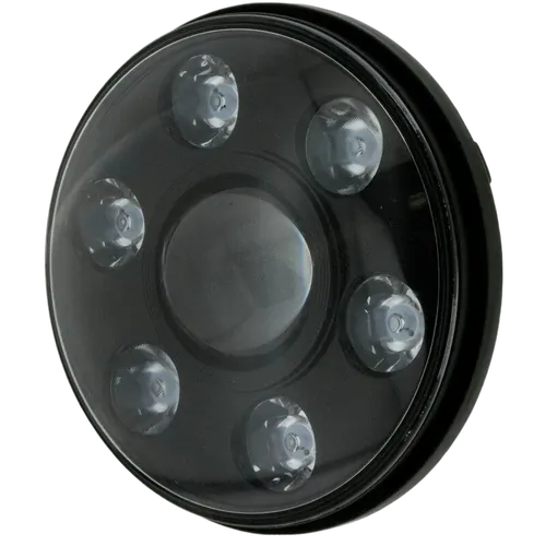 7" LED H/LIGHT 9-36V HIGH /LOW BEAM BLACK FACE 7LEDs 65 Watt