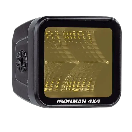 Ironman 4X4 20W Bright Cube Flood Beam LED Cube Light - 70 x 64mm (each) - Amber