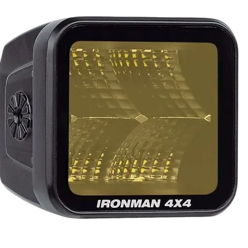 Ironman 4X4 40W Bright Cube Flood Beam LED Cube Light - 81 x 75mm (each) - Amber