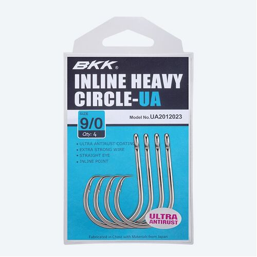 BKK UA Inline Heavy Circle Hooks - 10/0 - 3 Per Pack