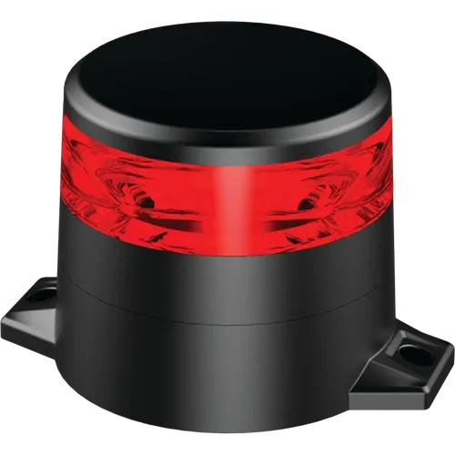 Ignite Led Red Beacon 10-80V 2 Bolt Metal Mount 10Xstrbe 2Xrot Patterns Low Profile Class I