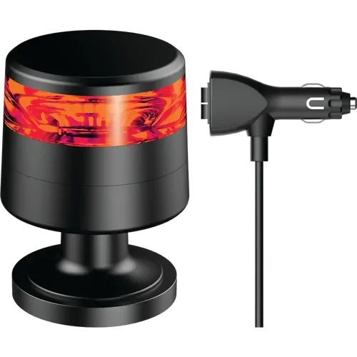 Ignite Led Red Beacon 10-80V Magnet Mount 10X Strobe 2X Rot Patterns Low Profile Class I