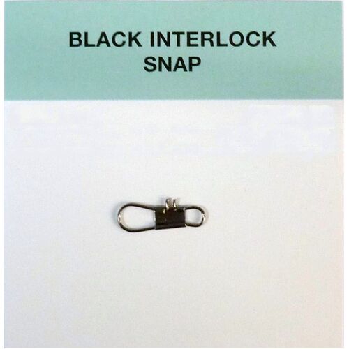 Seahorse Tackle Interlock Snaps Black Size 02