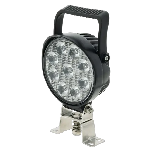 Ignite Led Round Flood Beam Work lamp W/ Handle & Switch 5,100 Lumens