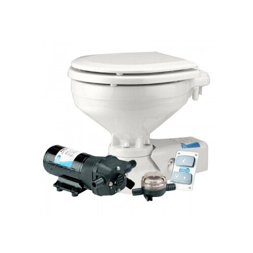 Jabsco Quiet-Flush Toilet Salt Water Flush - Standard Compact Bowl 24v
