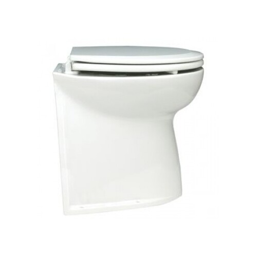 Jabsco Deluxe Silent Flush Electric Toilet - Vertical Back Fresh Water Flush 24V