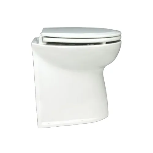 Jabsco Deluxe Silent Flush Electric Toilet - Vertical Back Fresh Water Flush 24V