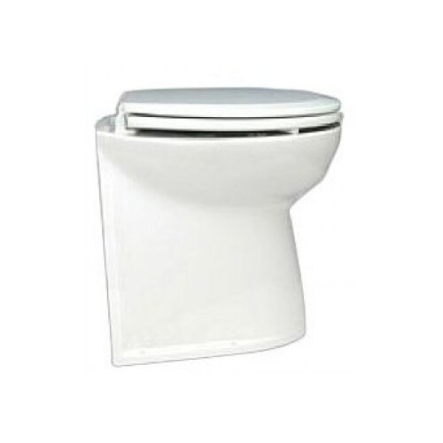Jabsco Deluxe Silent Flush Electric Toilet - Vertical Back Salt Water Flush 12V