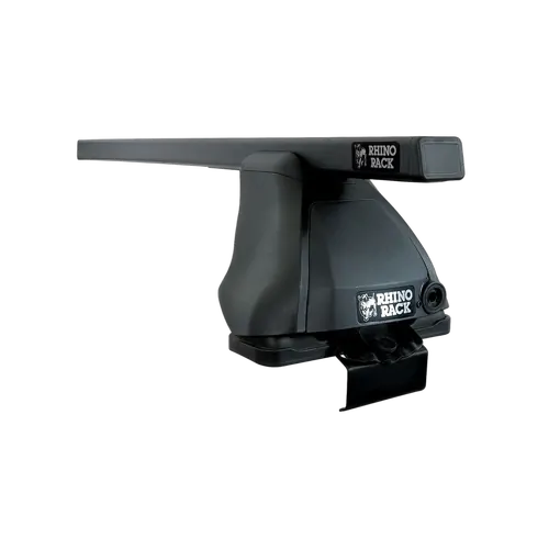 Rhino Rack Euro 2500 Black 2 Bar Roof Rack For Jeep Compass Mk 4Dr Wagon With Flush Rails 01/12 To 12/17