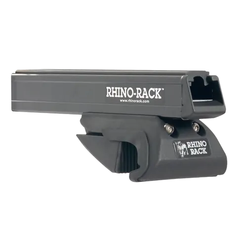 Rhino Rack Heavy Duty CXB Black 2 Bar Roof Rack to suit AUDI A6 Avant C5/4F 4dr Wagon With Roof Rails 98 to 05