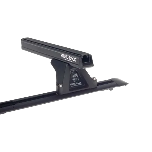 Rhino Rack Heavy Duty Rltf Trackmount Black 2 Bar Roof Rack For Mitsubishi Triton Ml/Mn 4Dr Ute Dual Cab 07/06 To 03/15