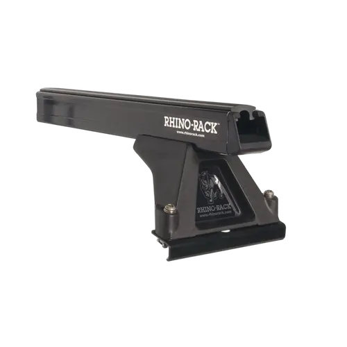 Rhino Rack Heavy Duty Rltf Black 2 Bar Roof Rack For Volkswagen Caravelle 7H 2Dr Van Swb (Low Roof) 04/08 To 11/15