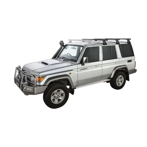 Rhino Rack Heavy Duty Rl150 Black 3 Bar Roof Rack For Toyota Landcruiser 76 Series 4Dr 4Wd 03/07 On