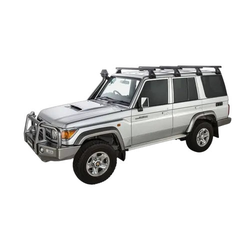Rhino Rack Heavy Duty Rl150 Black 4 Bar Roof Rack For Toyota Landcruiser 76 Series 4Dr 4Wd 03/07 On