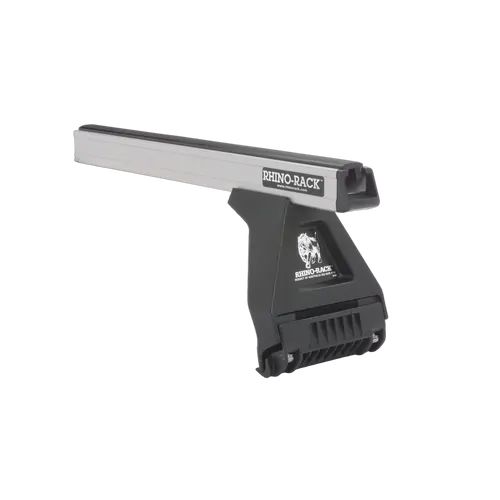 Rhino Rack Heavy Duty RL150 Silver 2 Bar Roof Rack to suit MAHINDRA Pikup 4dr Ute Double Cab 07 to