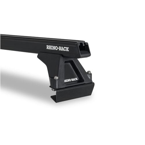 Rhino Rack Heavy Duty Rltf Black 2 Bar Roof Rack For Isuzu N-Series 4Dr Truck Angled Roof 01/86 On