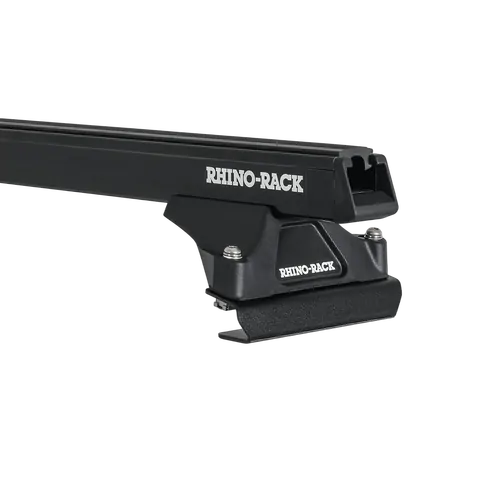 Rhino Rack Heavy Duty RLTF Black 2 Bar Roof Rack to suit ISUZU N-Series 4dr Truck Flat Roof 86 to