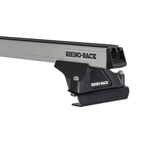 Rhino Rack Heavy Duty Rltf Silver 2 Bar Roof Rack For Isuzu N-Series 4Dr Truck Flat Roof 01/86 On