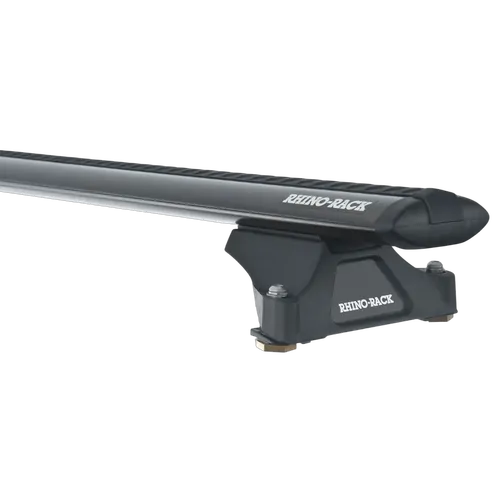 Rhino Rack Vortex Rltp Black 2 Bar Roof Rack For Volkswagen Touareg 7L 5Dr Suv With Factory Tracks 09/03 To 06/11