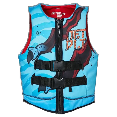Jetpilot 2023 Boys Rex Youth Cause Neo Vest Blue Level 50 - Size 4 To 6