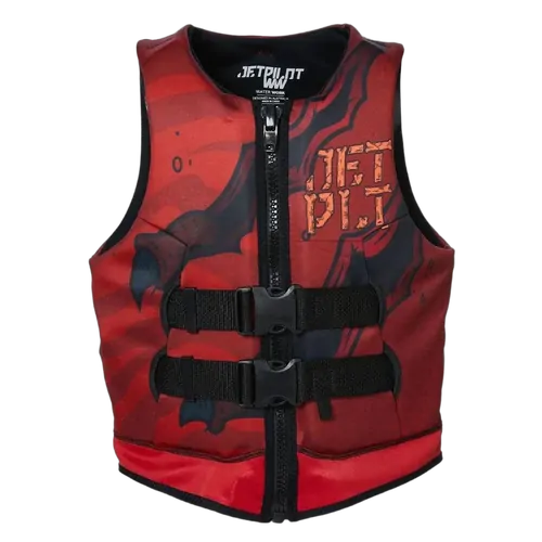 Jetpilot 2023 Boys Rex Youth Cause Neo Vest Red Level 50 - Size 3 To 4
