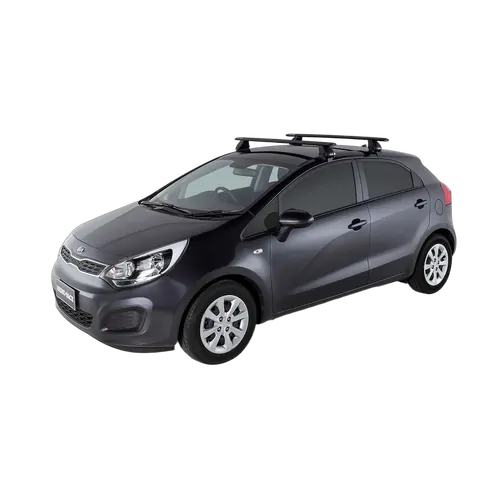 Rhino Rack Vortex 2500 Black 2 Bar Roof Rack For Kia Rio 5Dr Hatch 09/11 To 12/16