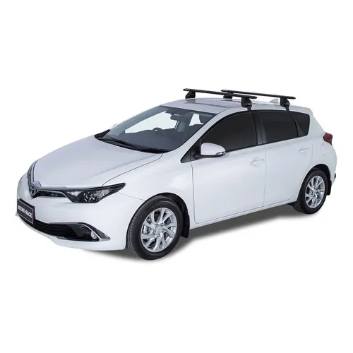 Rhino Rack Vortex 2500 Black 2 Bar Roof Rack For Toyota Corolla Gen 11 5Dr Hatch 10/12 To 07/18