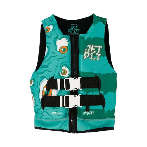 Jetpilot Cause Boys F/E Youth ECO Vest Green-12-14