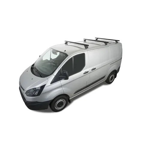Rhino Rack Heavy Duty Rltp Black 3 Bar Roof Rack For Ford Transit Custom 2Dr Van Swb 02/14 On