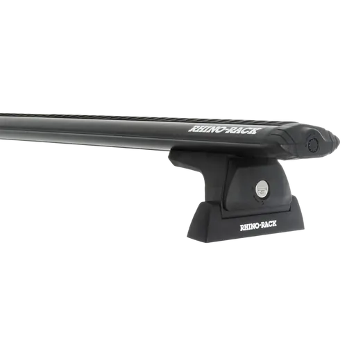 Rhino Rack Vortex RLT600 Black 2 Bar Roof Rack to suit GREAT WALL X240 CC6460KY 5dr Wagon With Factory Track 09 to 11