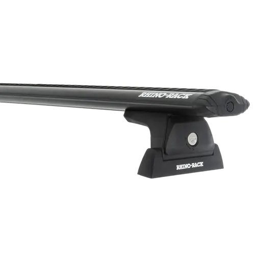 Rhino Rack Vortex Rlt600 Black 2 Bar Roof Rack For Volkswagen Multivan T5 2Dr Van Swb (Low Roof With Factory Track) 06/05 To 11/15