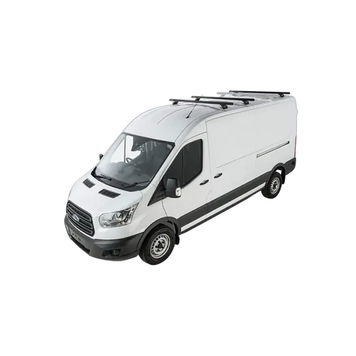 Rhino Rack Heavy Duty RLTP Black 3 Bar Roof Rack to suit FORD Transit 2dr Van LWB (Mid/High Roof) 14 to
