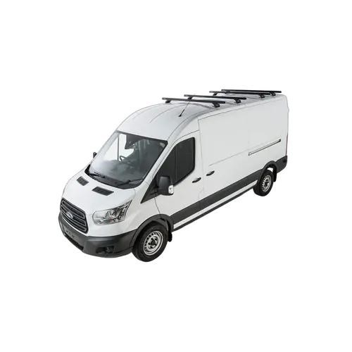 Rhino Rack Heavy Duty Rltp Black 4 Bar Roof Rack For Ford Transit 2Dr Van Lwb (Mid/High Roof) 01/14 On