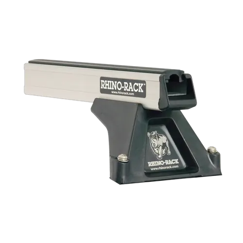 Rhino Rack Heavy Duty RLTF Silver 2 Bar Roof Rack to suit VOLKSWAGEN Crafter 2dr Van MWB (High Roof) 07 to 17