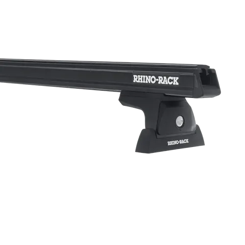 Rhino Rack Heavy Duty RLT600 Ditch Mount Black 2 Bar Roof Rack to suit RAM 1500 Gen4, DS 4dr Ute Crew Cab 11 to