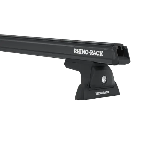 Rhino Rack Heavy Duty Rlt600 Trackmount Black 2 Bar Roof Rack For Toyota Tundra 4Dr Ute Crew Max 01/07 On