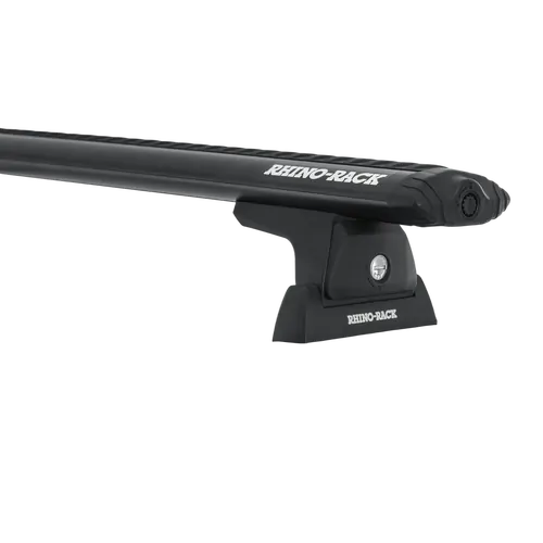 Rhino Rack Vortex RLT600 Trackmount Black 2 Bar Roof Rack to suit ISUZU MU-X Gen1, LS-T 5dr SUV 13 to 21