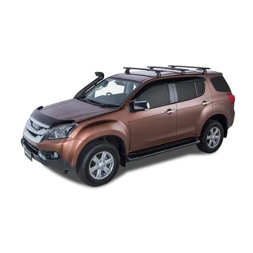 Rhino Rack Vortex Rlt600 Trackmount Black 3 Bar Roof Rack For Isuzu Mu-X Gen1, Ls-T 5Dr Suv With Roof Rails Removed 13 To 21