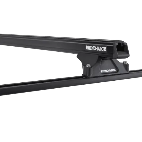 Rhino Rack Heavy Duty RLTP Trackmount Black 2 Bar Roof Rack to suit TOYOTA Kluger Gen1 4dr SUV 03 to 07