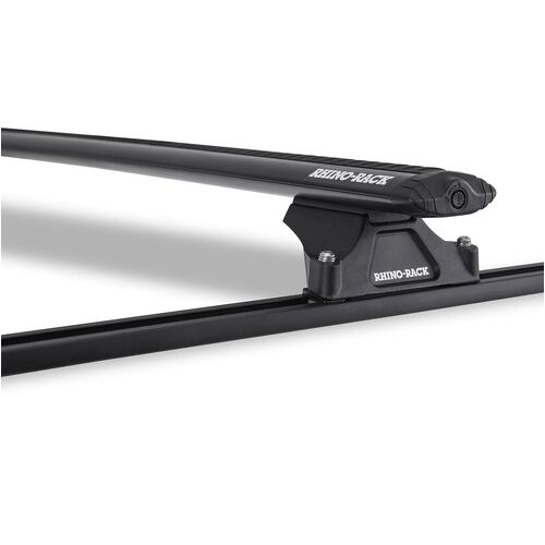 Rhino Rack Vortex Rltp Trackmount Black 2 Bar Roof Rack For Mazda Tribute 5Dr Wagon With Roof Rails 02/01 To 01/08