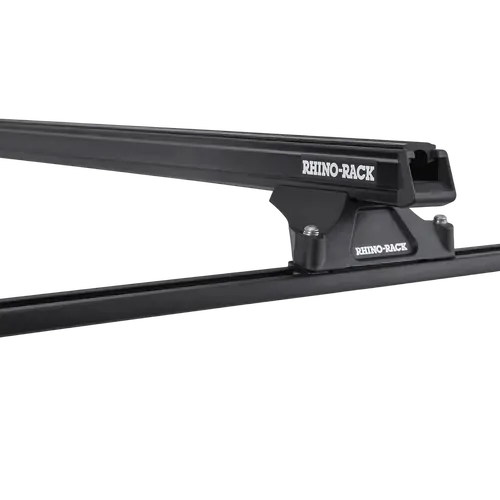 Rhino Rack Heavy Duty Rltp Trackmount Black 2 Bar Roof Rack For Toyota Hilux 4Dr Ute Dual Cab 10/88 To 10/97