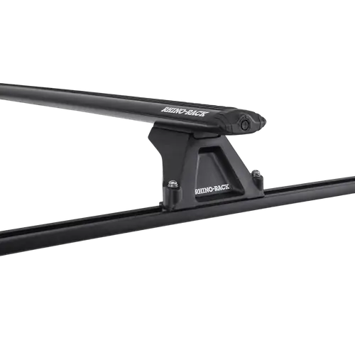 Rhino Rack Vortex Rltf Trackmount Black 2 Bar Roof Rack For Toyota Tarago 4Dr Van Single Sliding Door (Excl. Sun Roof) 09/90 To 06/00