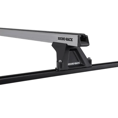 Rhino Rack Heavy Duty Rltf Trackmount Silver 2 Bar Roof Rack For Holden Combo Sb 2Dr Van 03/96 To 08/02