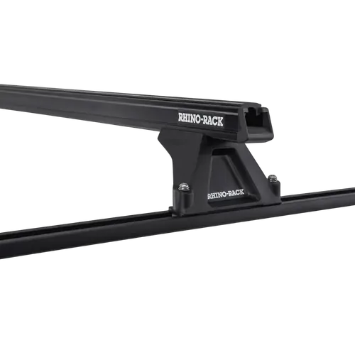 Rhino Rack Heavy Duty Rltf Trackmount Black 2 Bar Roof Rack For Toyota Hiace Sbv 2Dr Van Swb/Lwb 11/99 To 02/05